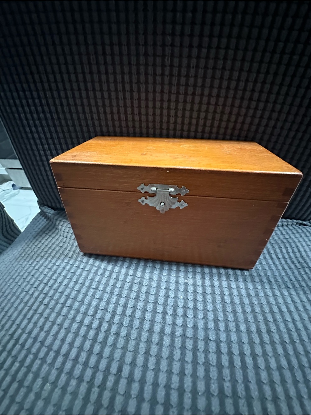 vintage wooden storage box organizer